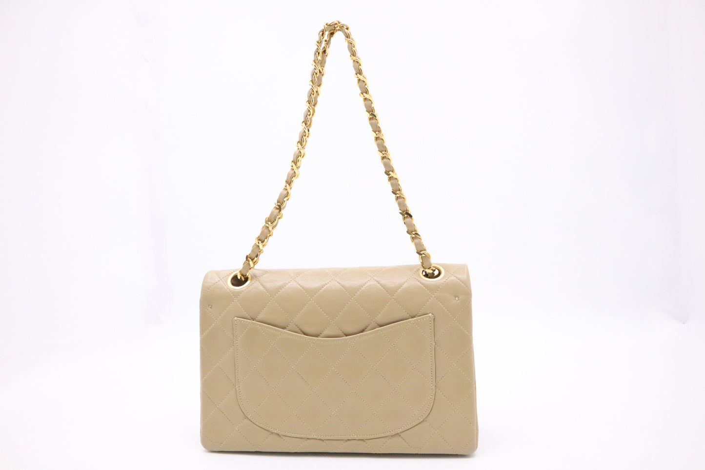 Chanel Double Flap Dark Beige Small Handbag