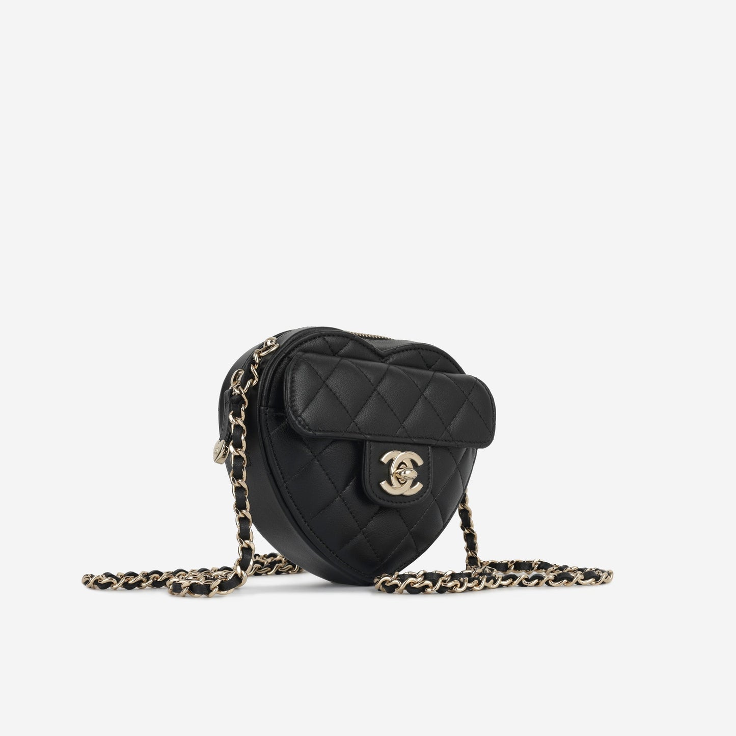 Chanel Small Heart Bag - Black