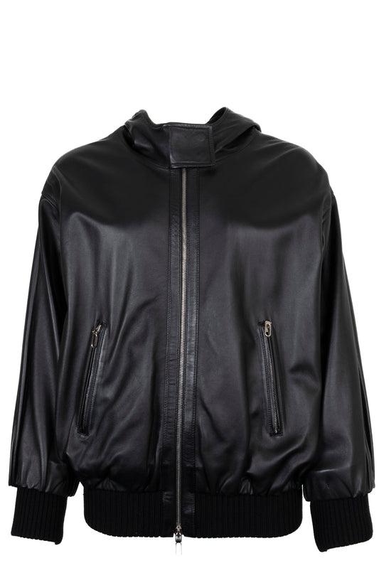 Dior Bomber Jacket Leather Black Handbag