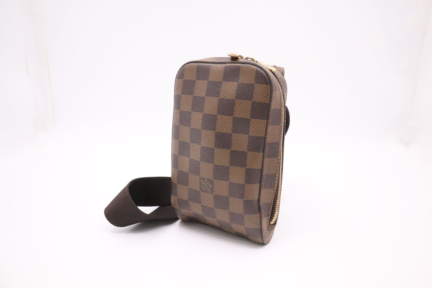 Louis Vuitton Geronimo Ebene Damier Canvas Handbag