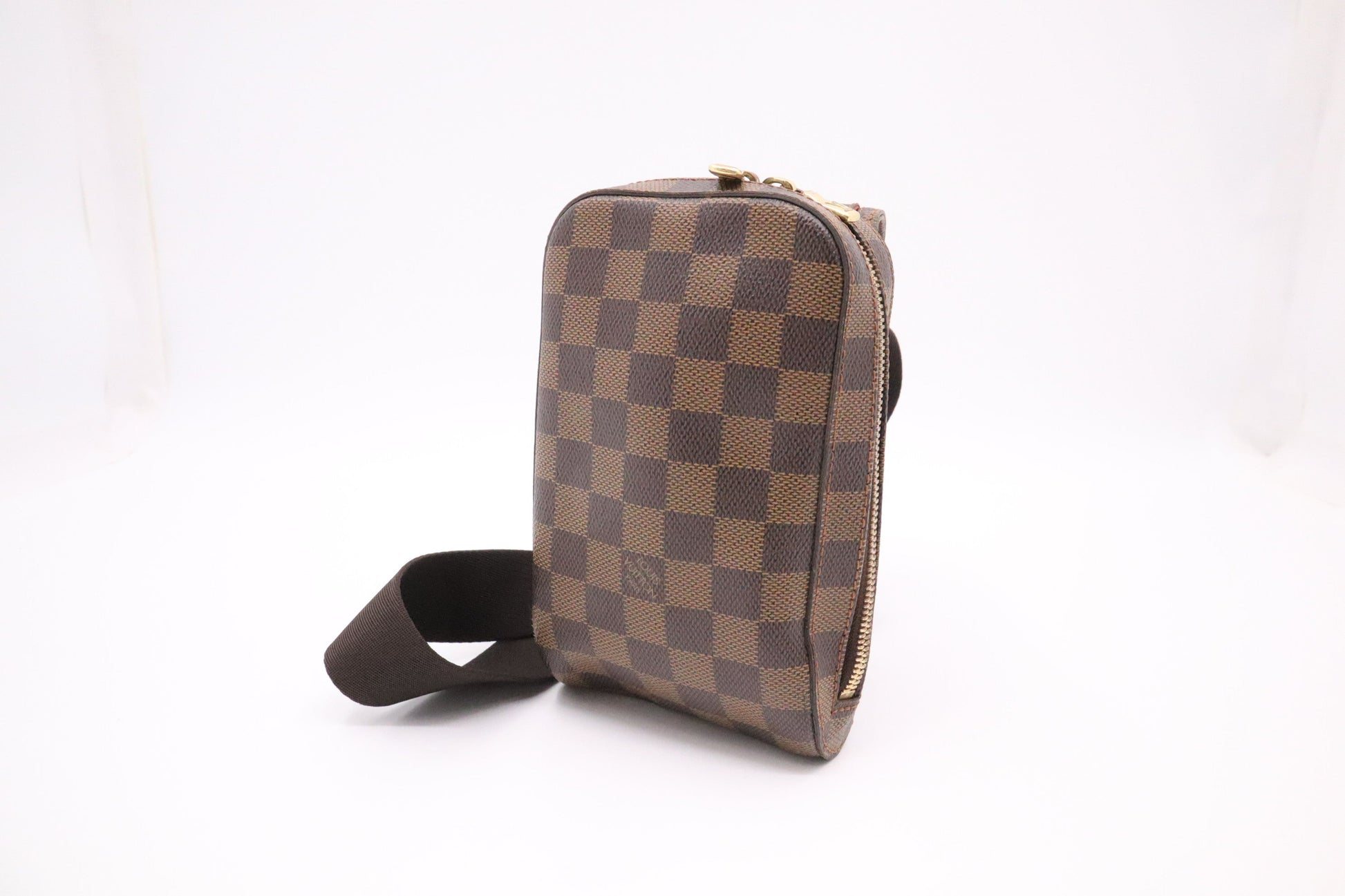 Louis Vuitton Geronimo Ebene Damier Canvas Handbag