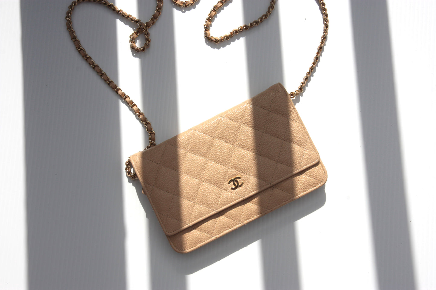Chanel Caviar Quilted Wallet on the Chain Crossbody Bag