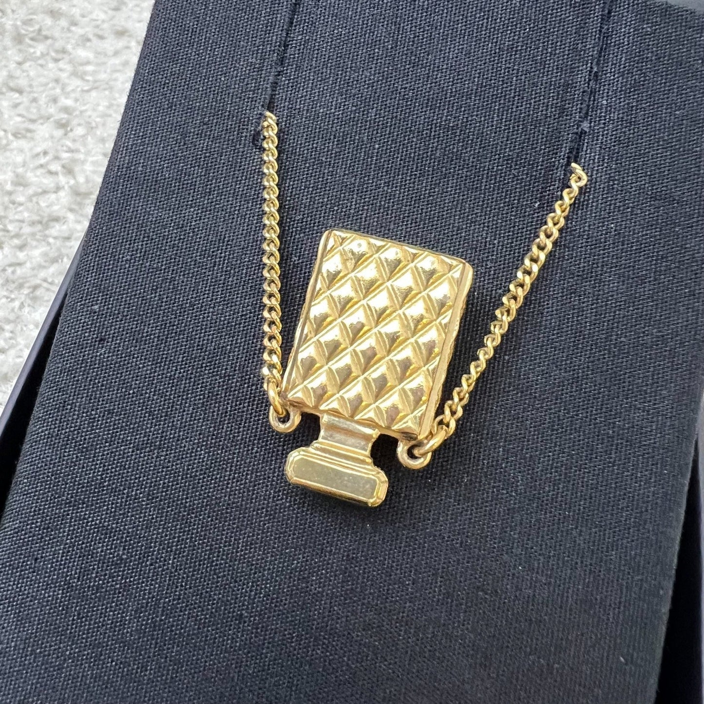 Chanel 20A Perfume Bottle Necklace in AGHW