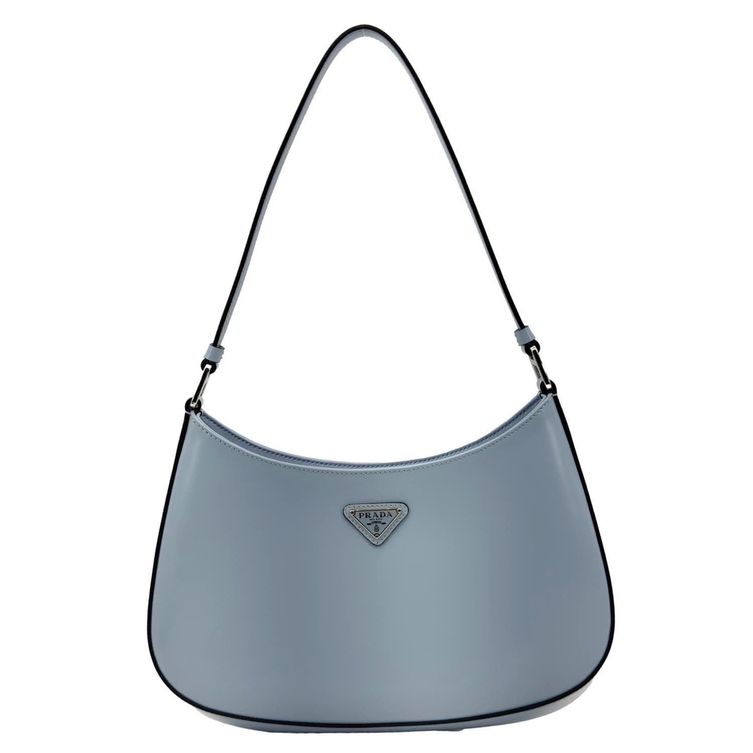 Cleo Brushed Shoulder Bag Light Leather Blue