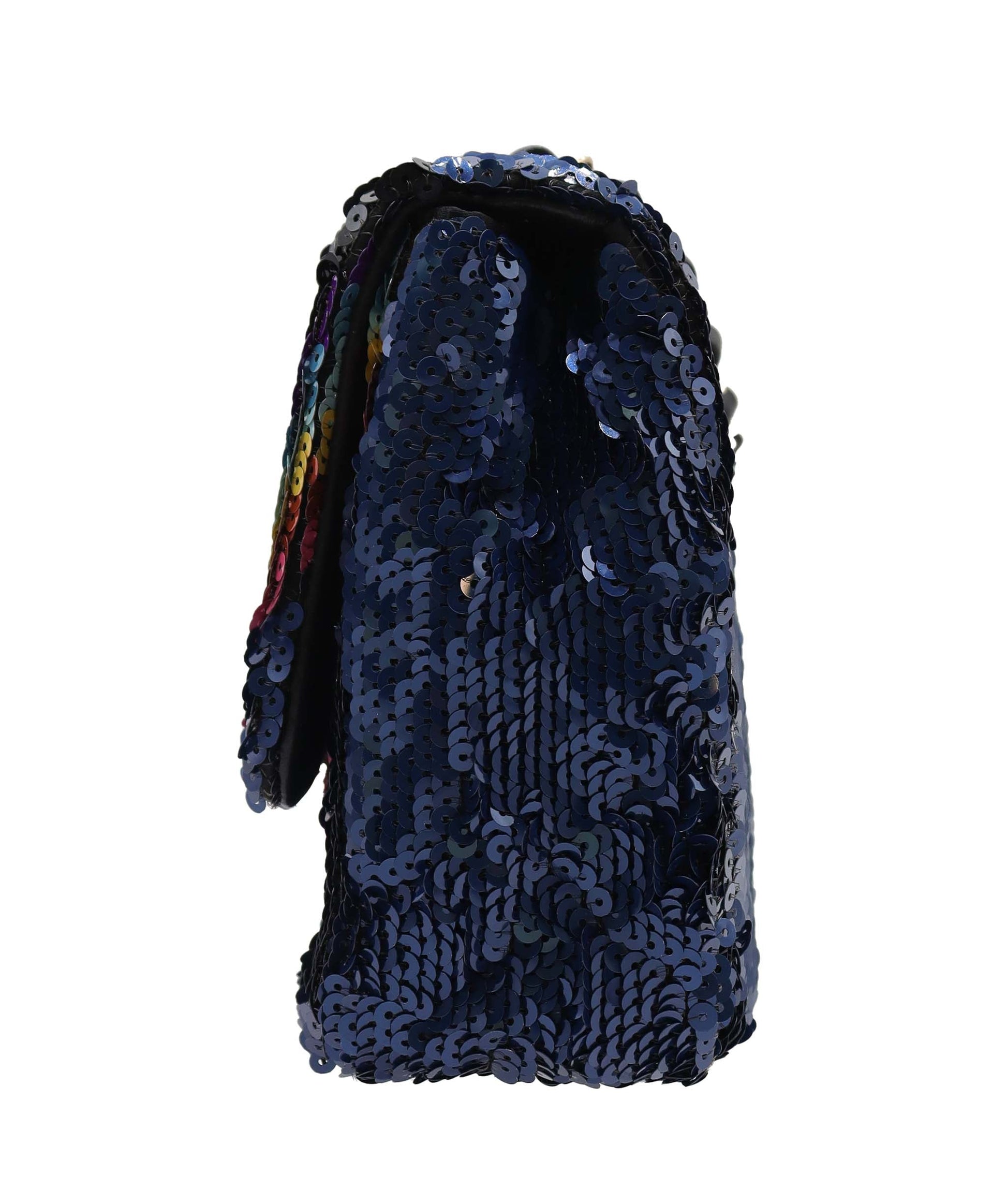 Chanel Mini Flap Bag Rainbow / Black Sequin LGHW SKC1879