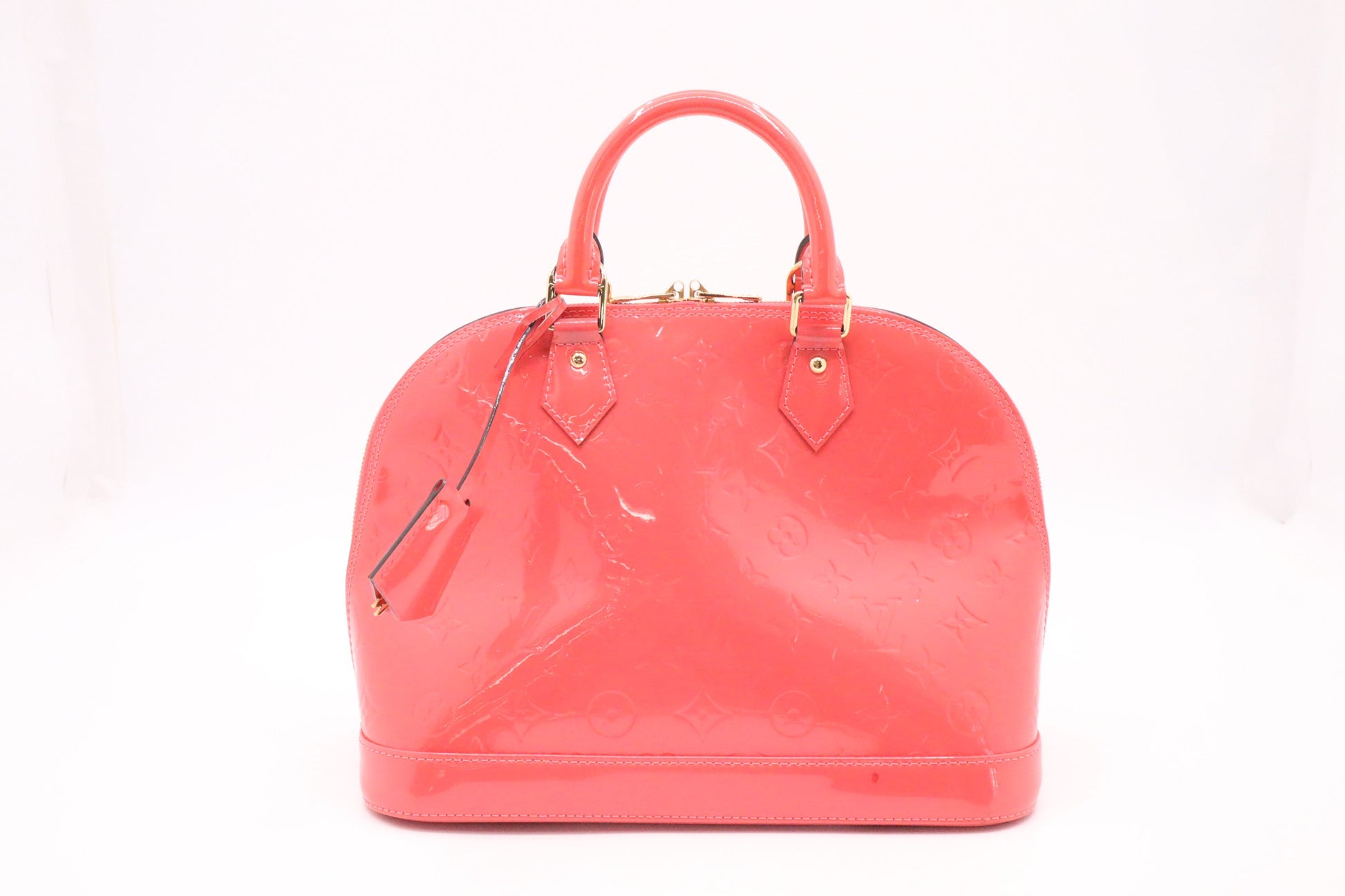 Louis Vuitton Alma PM Rose Litchi Epi Vernis Leather Pink Handbag