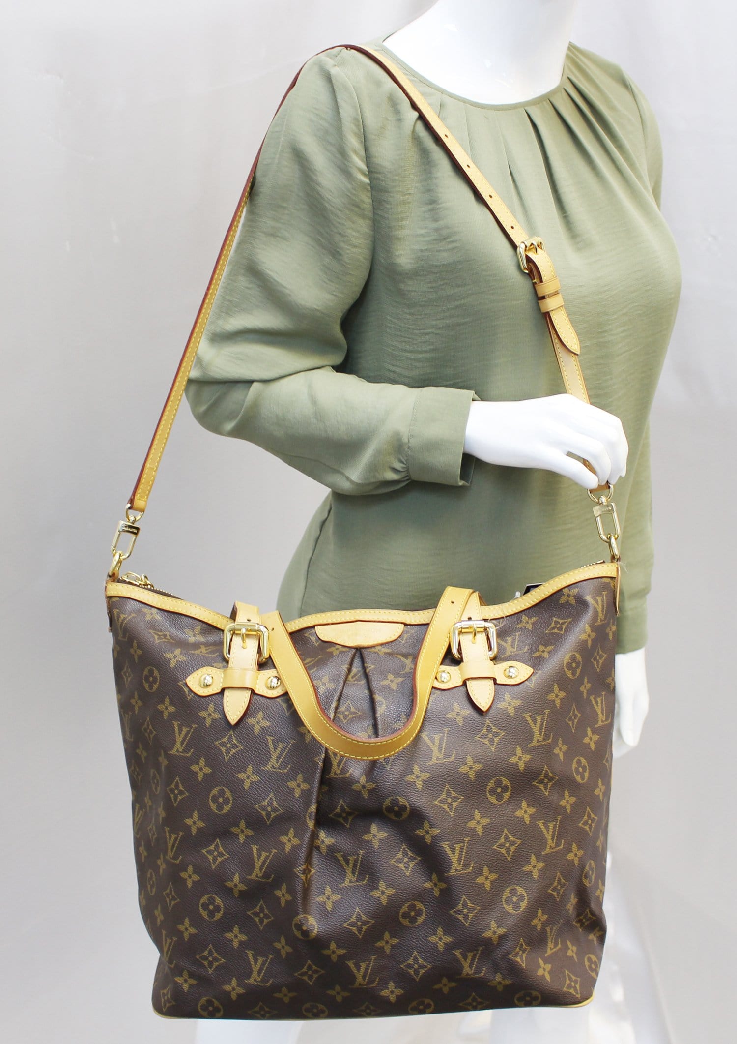 Louis Handbag Palermo Gm Tote Shoulder Bag Monogram