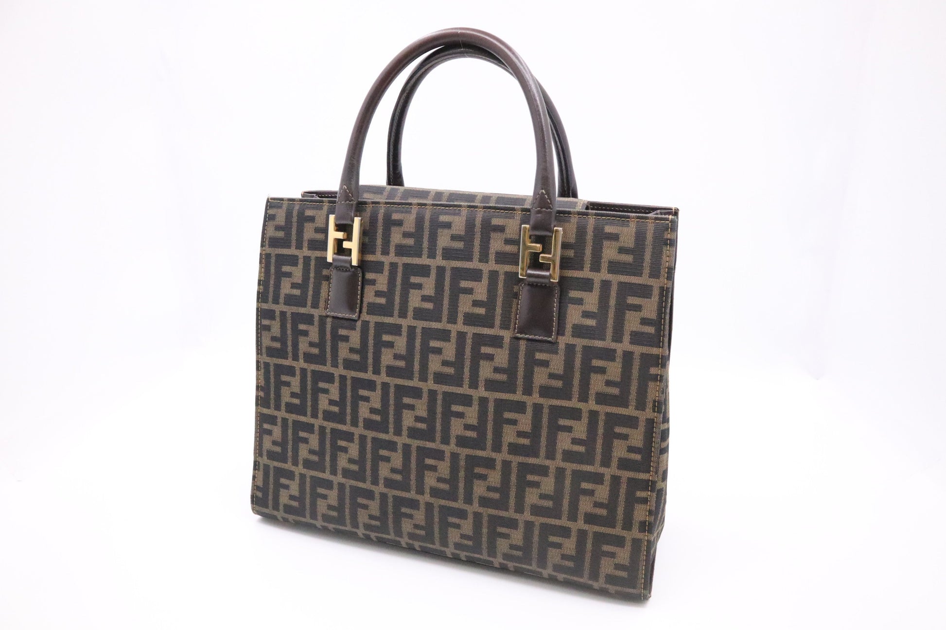 Fendi Handbag In Zucca Canvas Travel Bag
