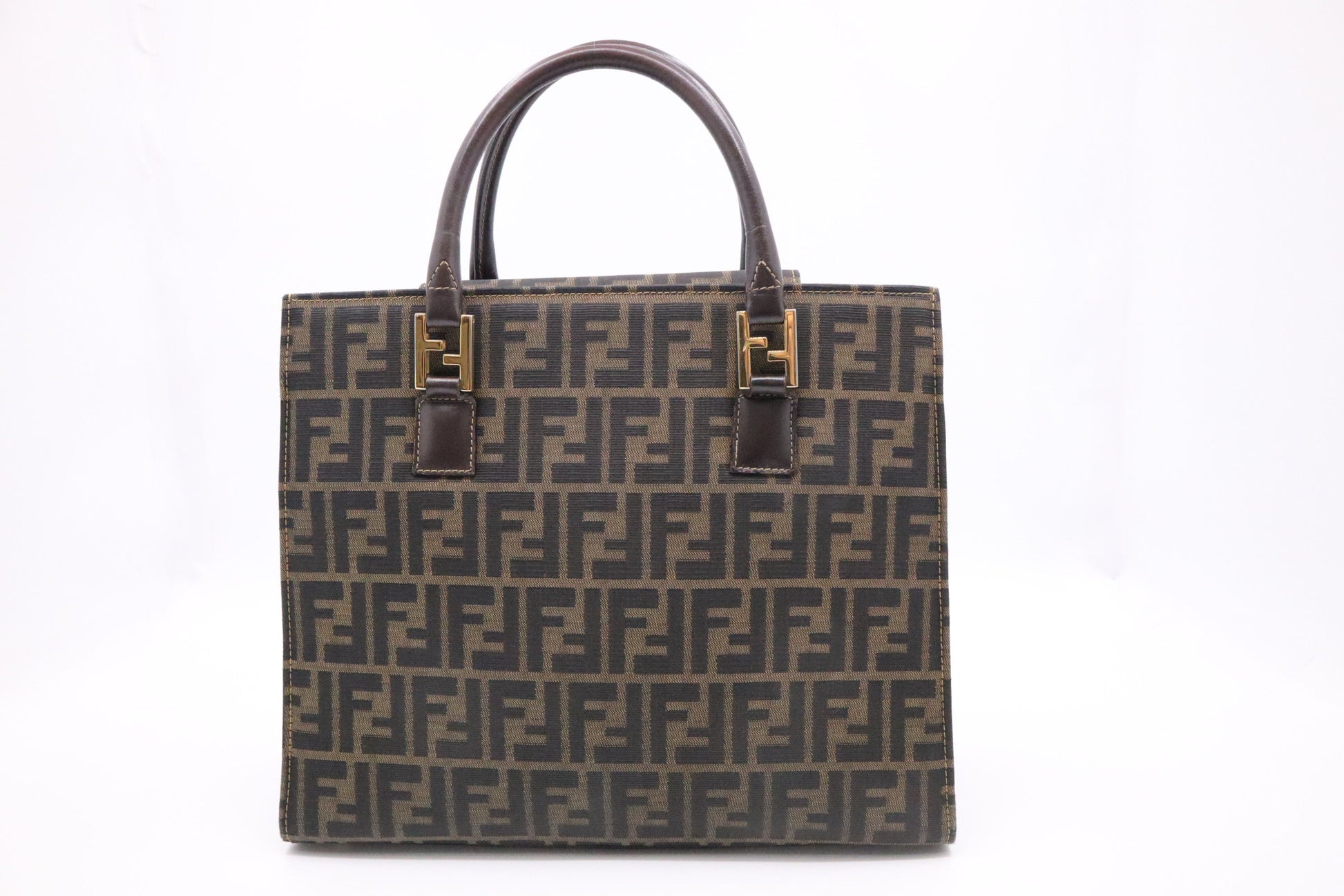 Fendi Handbag In Zucca Canvas Travel Bag