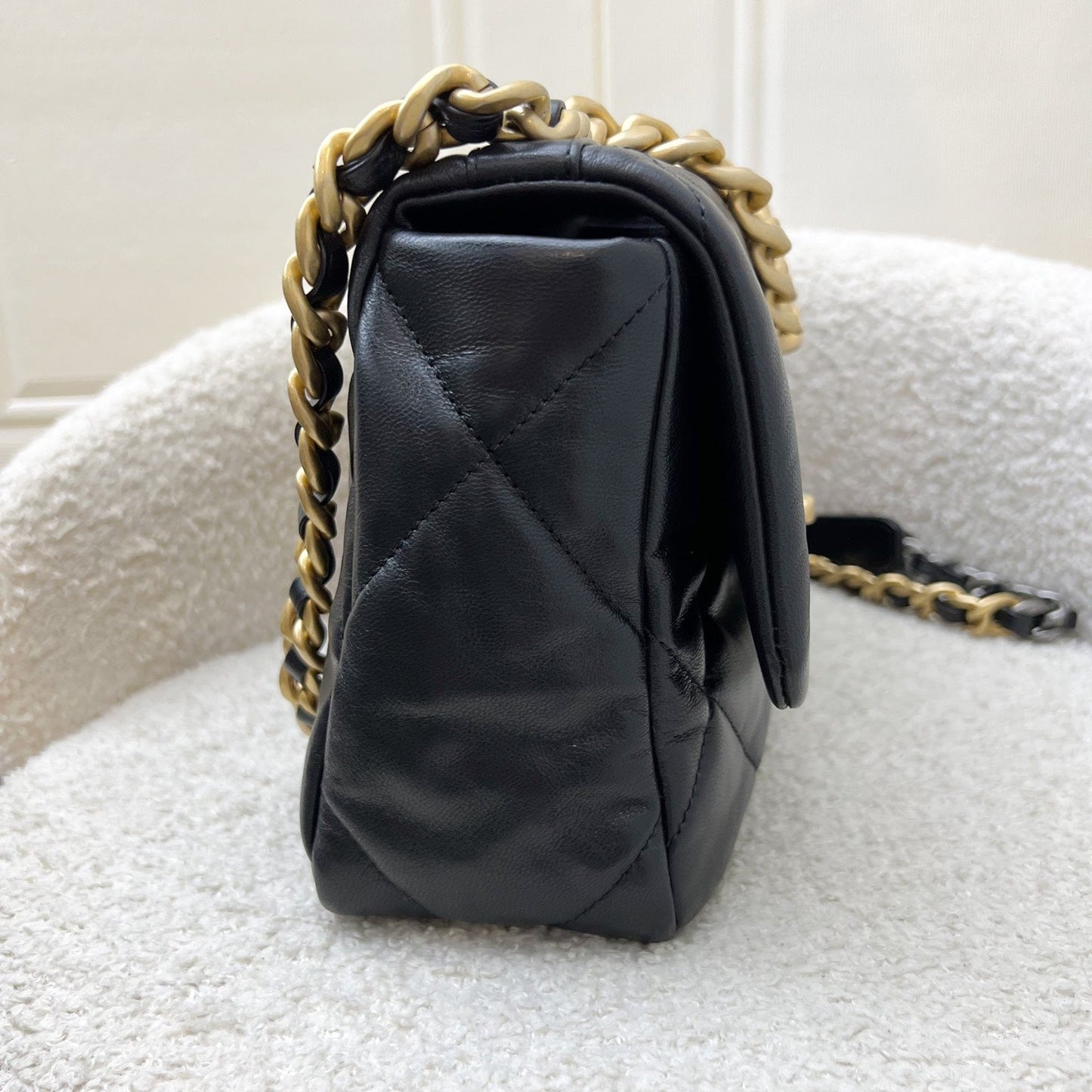 Chanel 19 Small Flap in Black Goatskin and 3 Tone Hw ( ) Handbag