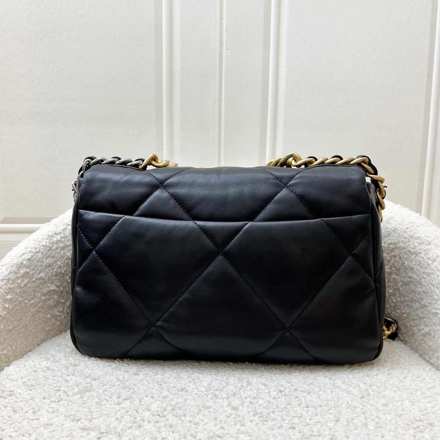 Chanel 19 Small Flap in Black Goatskin and 3 Tone Hw ( ) Handbag