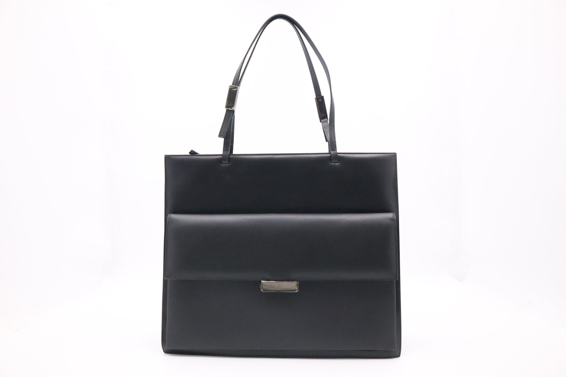 Gucci Black Leather Tote Bag