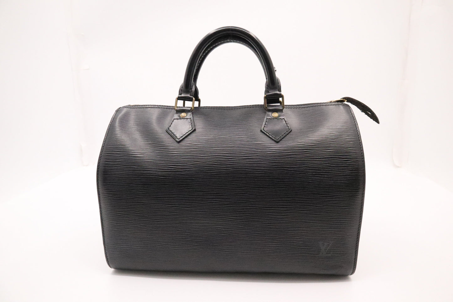 Louis Vuitton Speedy 30 Black Leather Epi Handbag Epi Leather