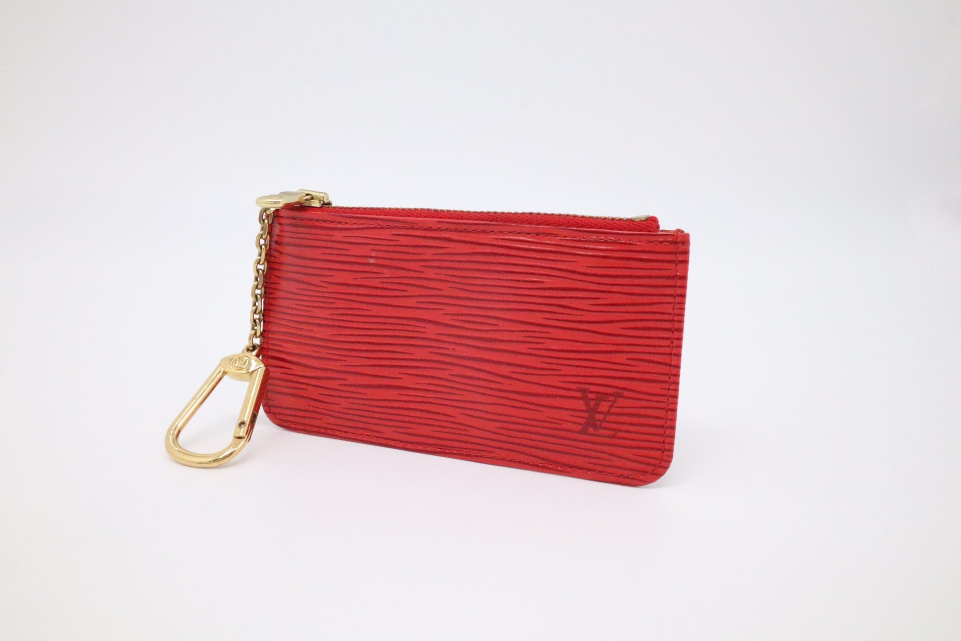 Louis Vuitton Cles Epi Leather Red Handbag