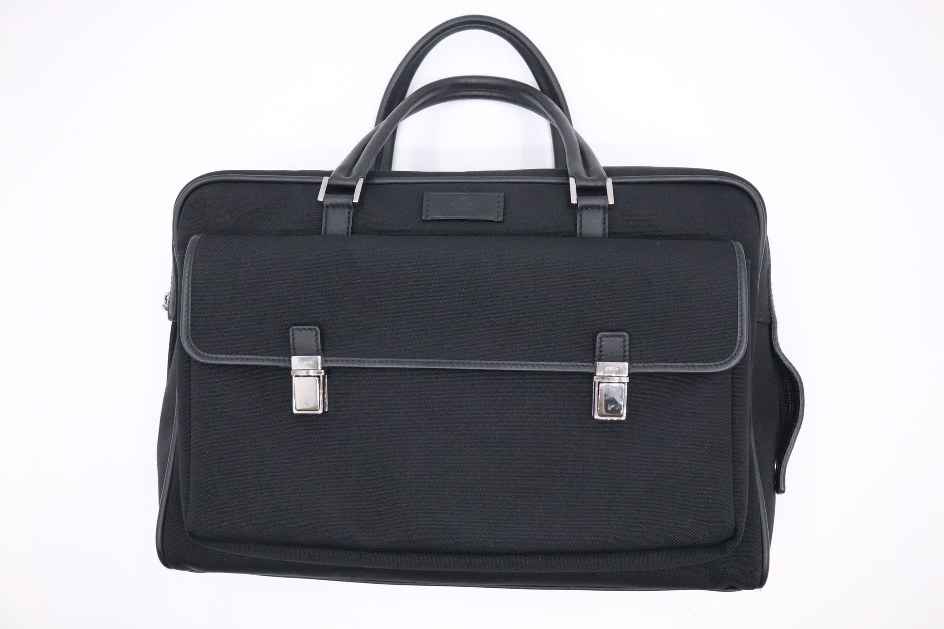 Gucci Duffle Canvas Black Travel Bag