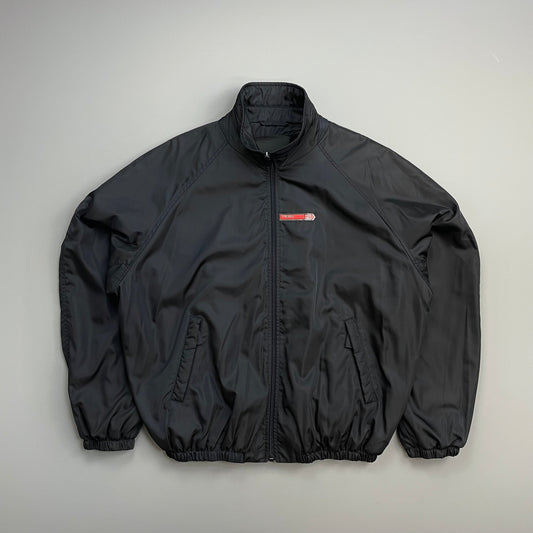 Prada Handbag Sport ' Miglia' Fleece-Lined Bomber Jacket Nylon Navy