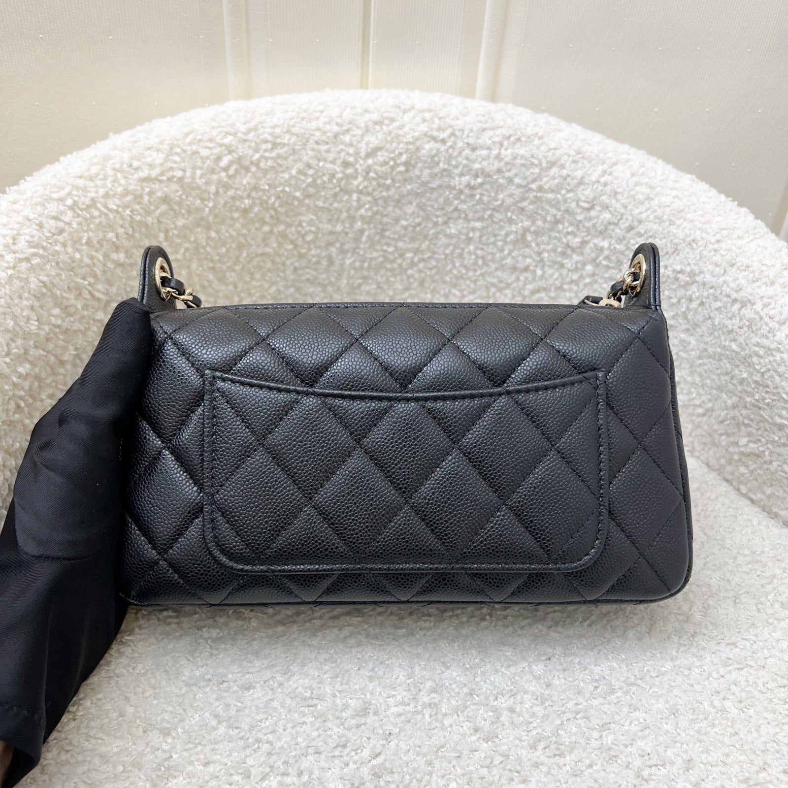 Chanel [Local Set - July ] 25A Clutch With Chain In Black Caviar Ghw ( )