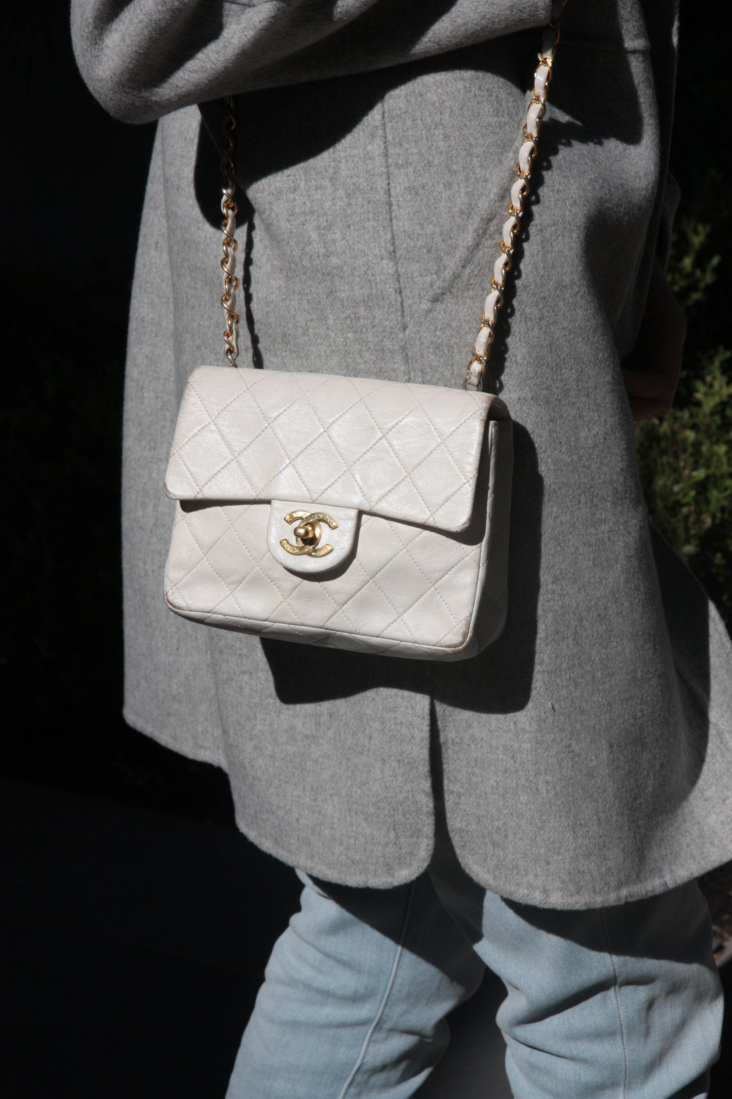 Chanel   Quilted Classic Mini Square Flap Bag