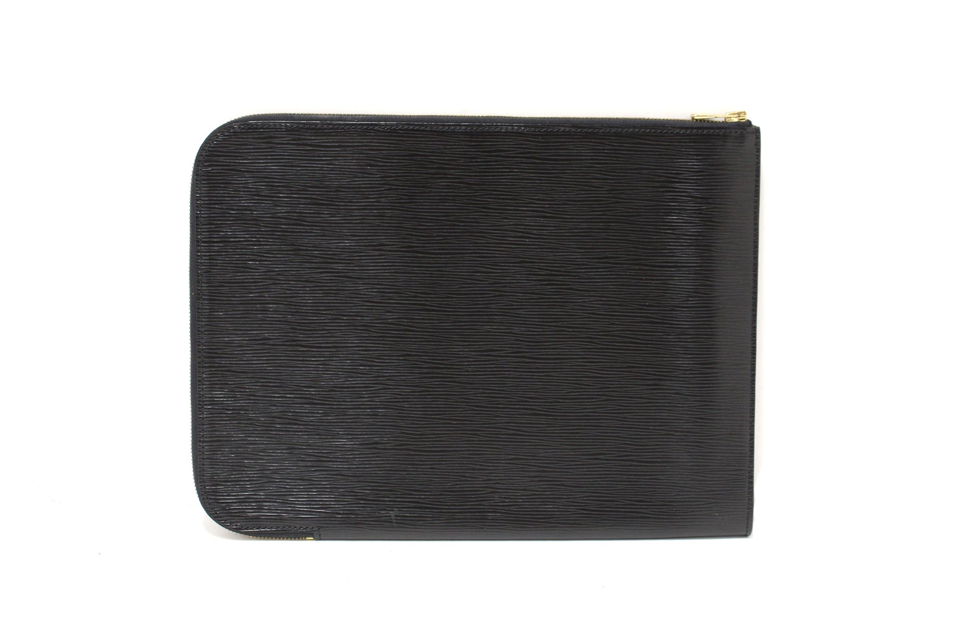 Louis Vuitton Golf Cup 1990 Charity Tournament Black Epi Leather Poche Documents Portfolio Case Fashion Accessory