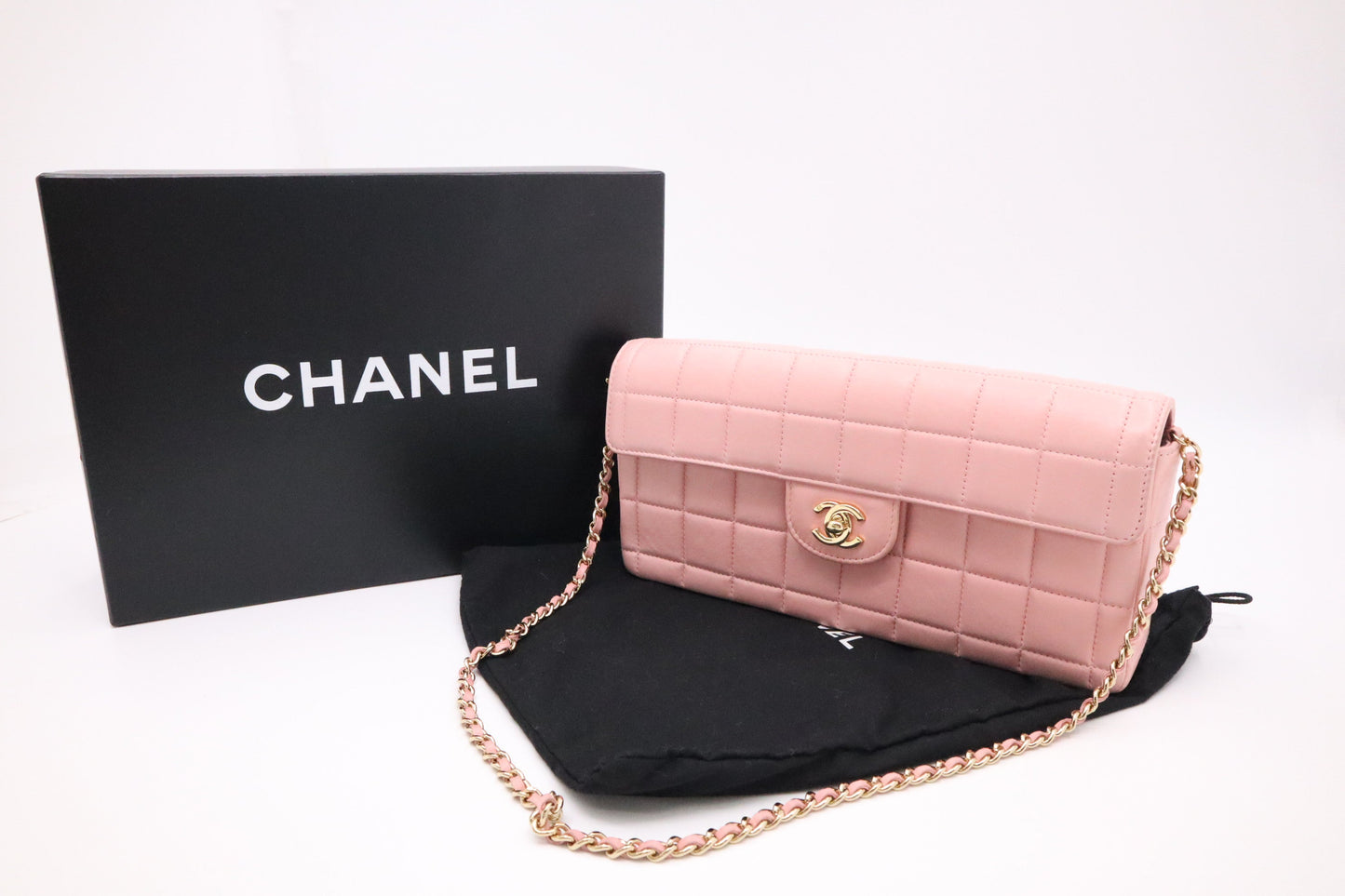 Chanel East West Pink Leather Shoulder Bag