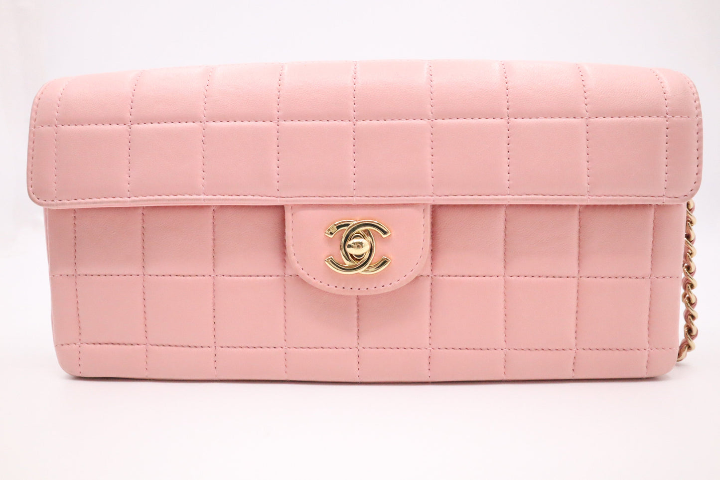 Chanel East West Pink Leather Shoulder Bag