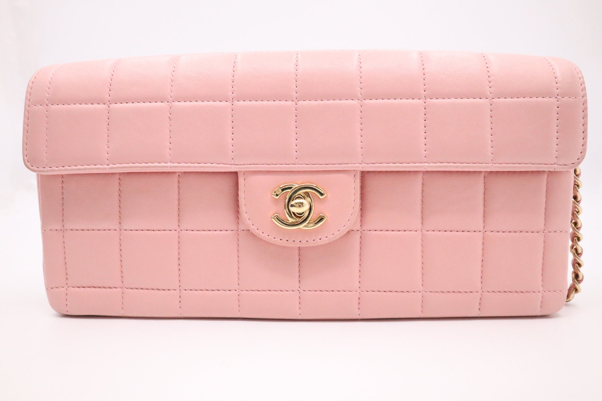 Chanel East West Pink Leather Shoulder Bag