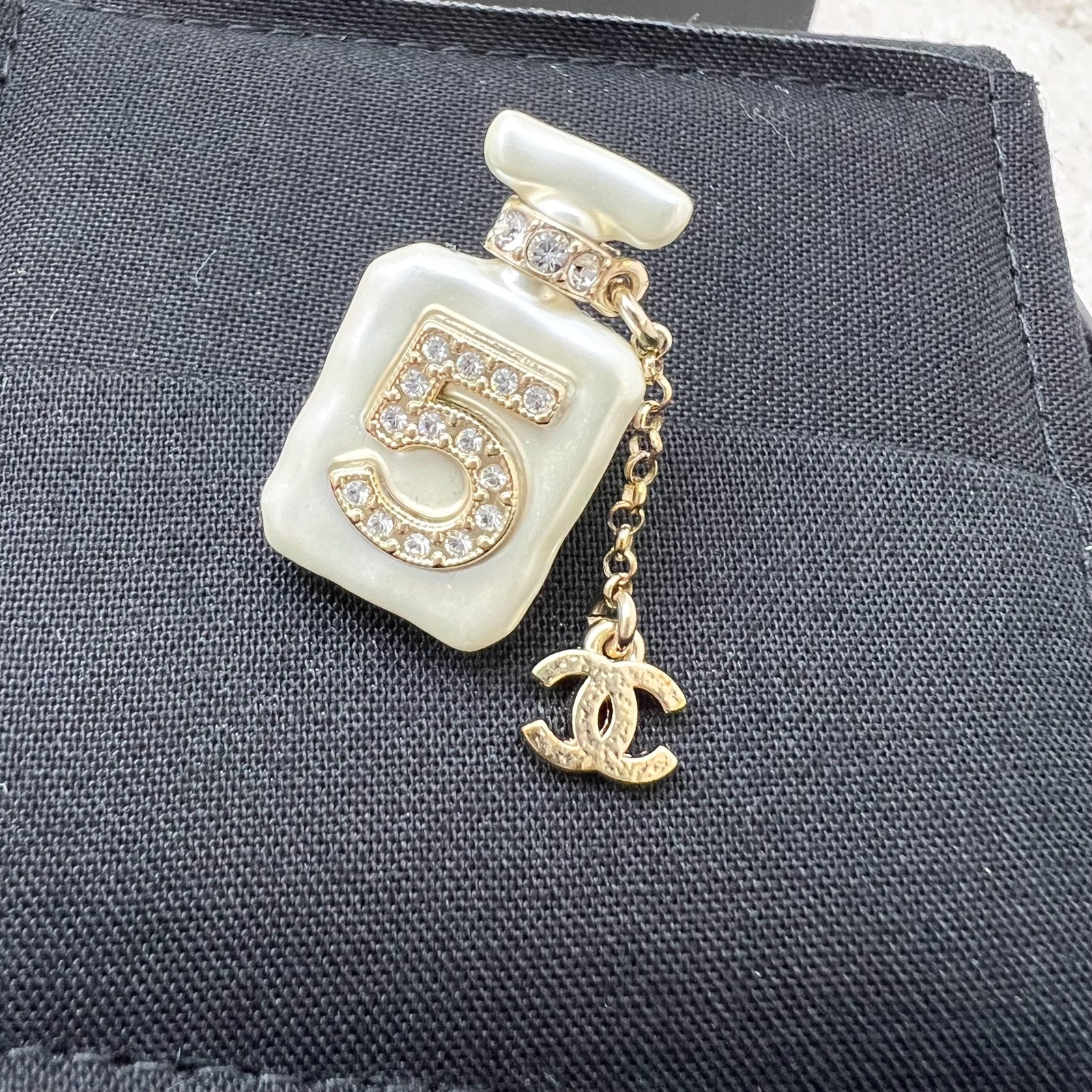 Chanel 22S No. 5 Perfume Bottle Pin Brooch