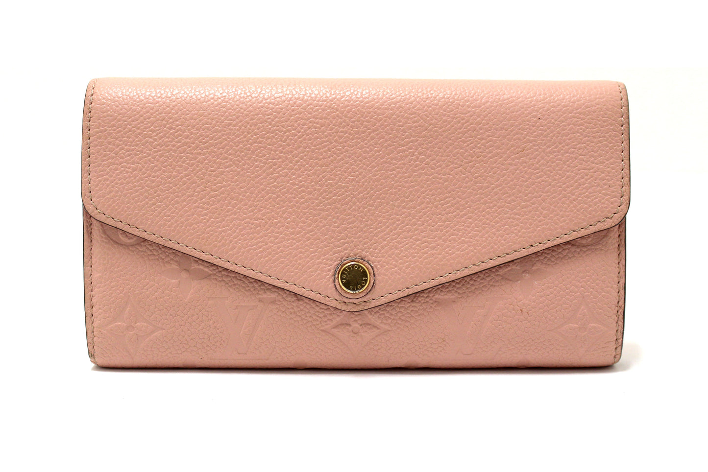 Louis Vuitton Pink Monogram Empreinte Leather Sarah Wallet