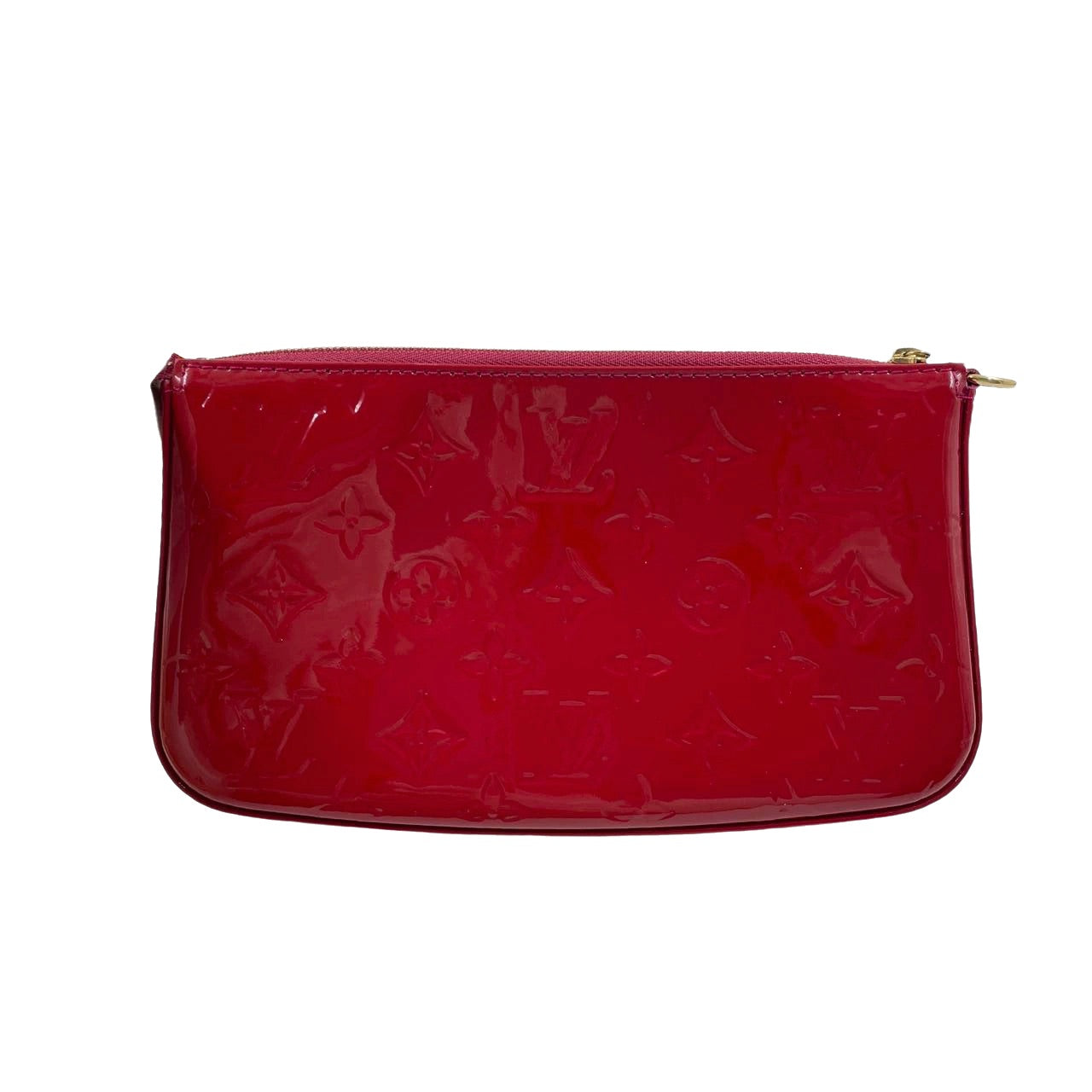 Louis Vuitton Pochette Accessoire Patent Leather Red Clutch Bag