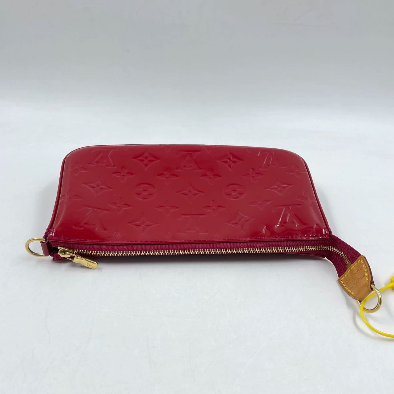 Louis Vuitton Pochette Accessoire Patent Leather Red Clutch Bag