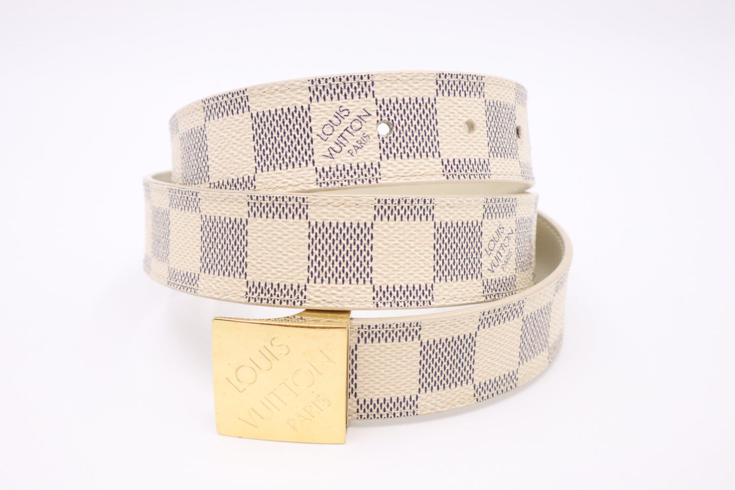 Louis Vuitton Belt Azur Damier Canvas Azur Canvas
