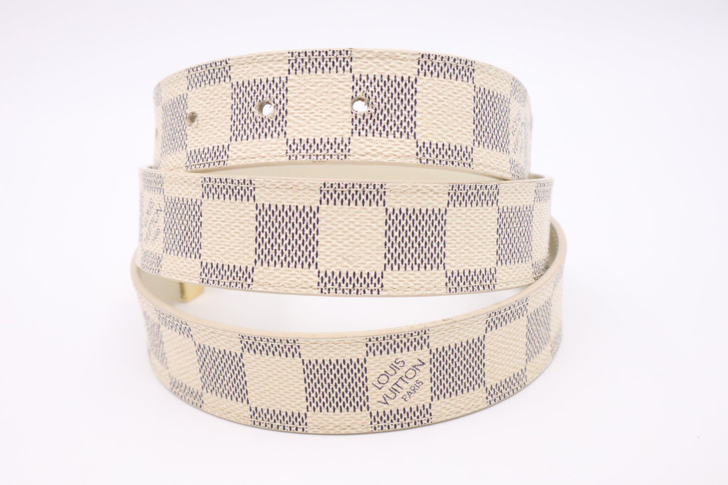 Louis Vuitton Belt Azur Damier Canvas Azur Canvas