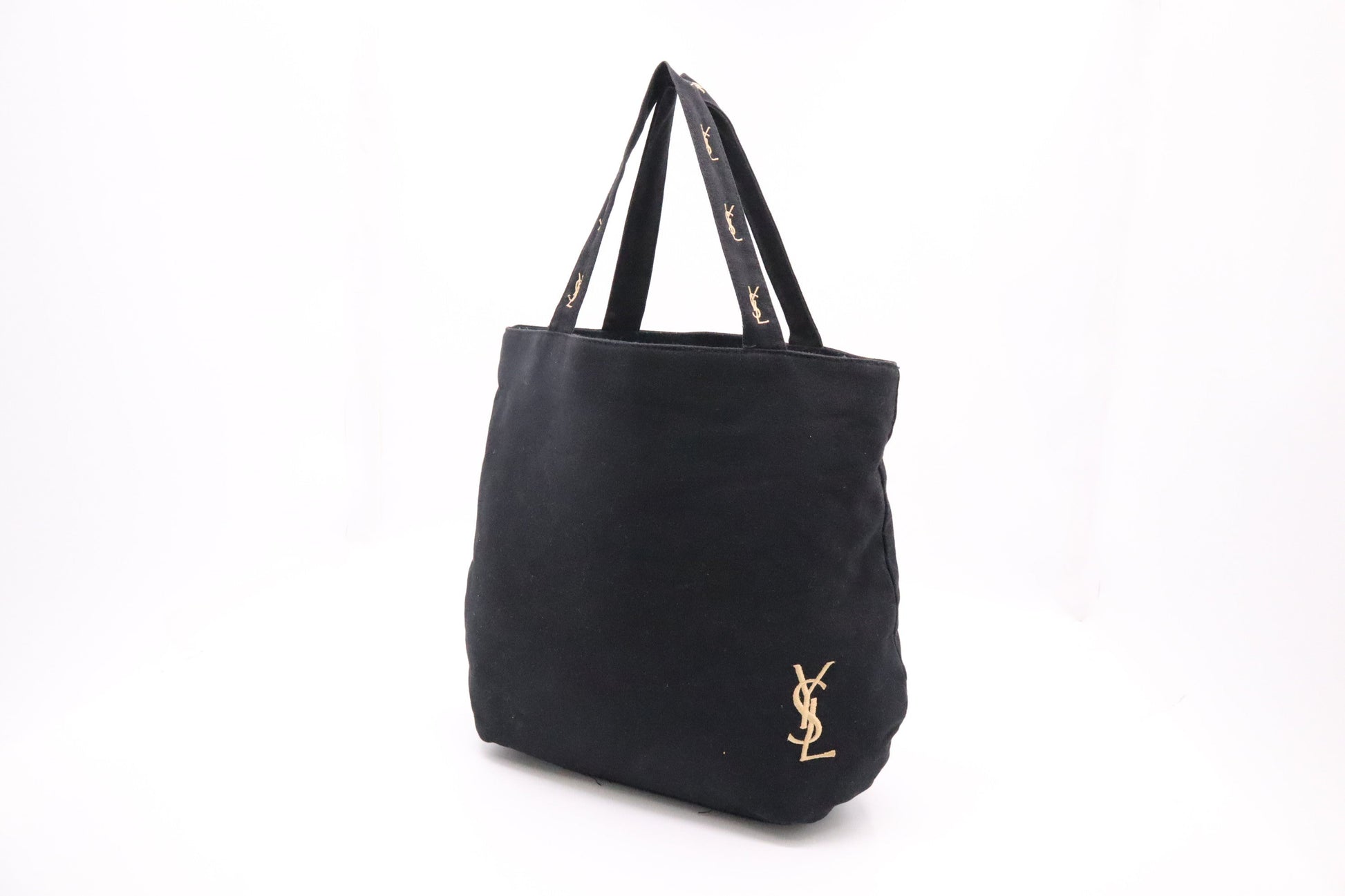 YSL Saint Laurent Tote In Canvas Black Tote Bag