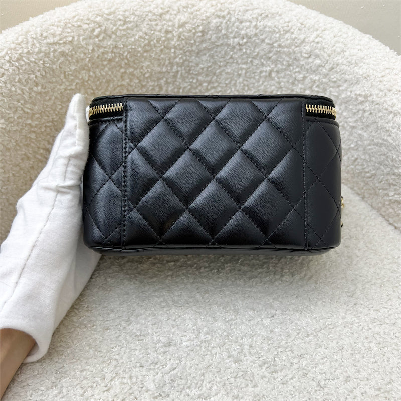 Chanel Small Vanity In Black Lambskin And Lghw ( ) Bag