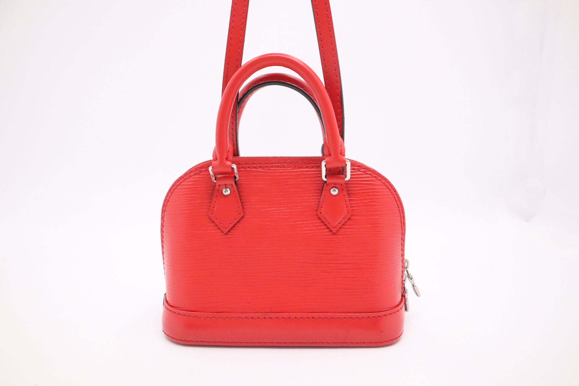 Louis Vuitton Alma BB Epi Leather Red Nano Handbag