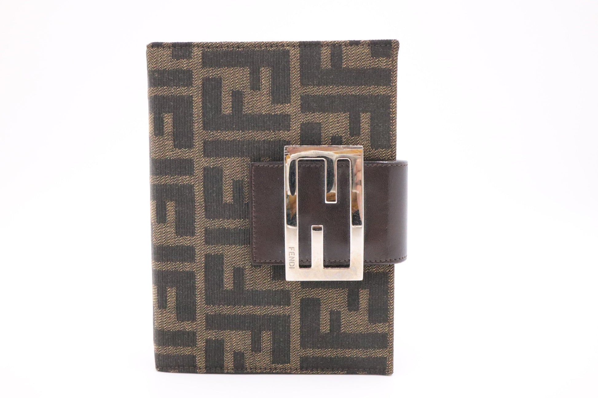 Fendi Agenda In Zucca Handbag Canvas Small Travel Bag