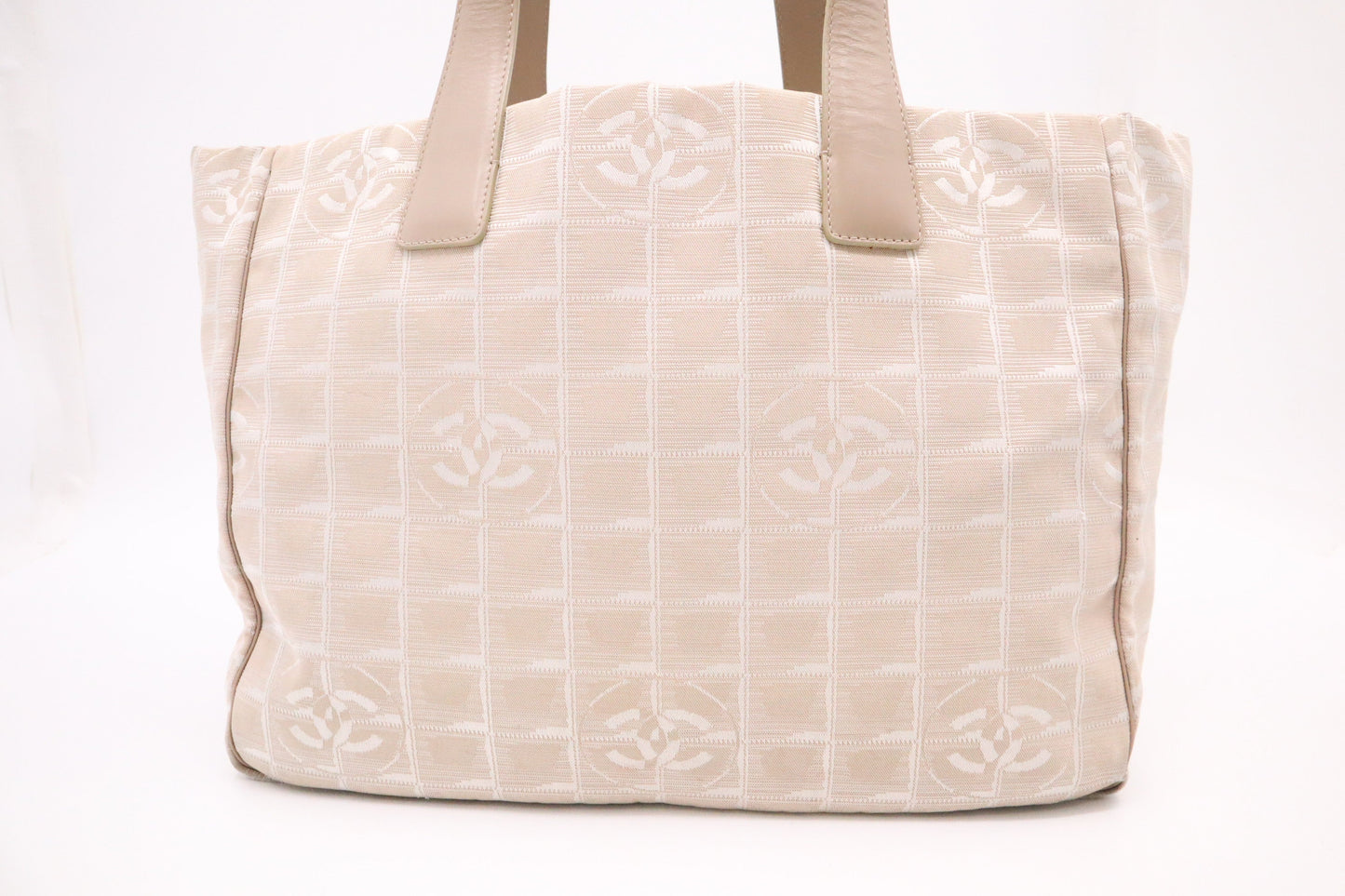 Chanel New Line Beige Canvas Travel Bag Line Canvas