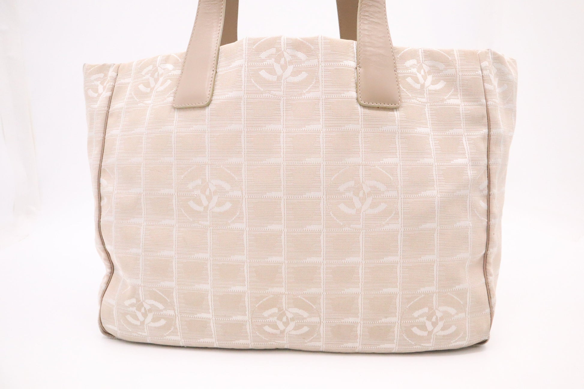 Chanel New Line Beige Canvas Travel Bag Line Canvas