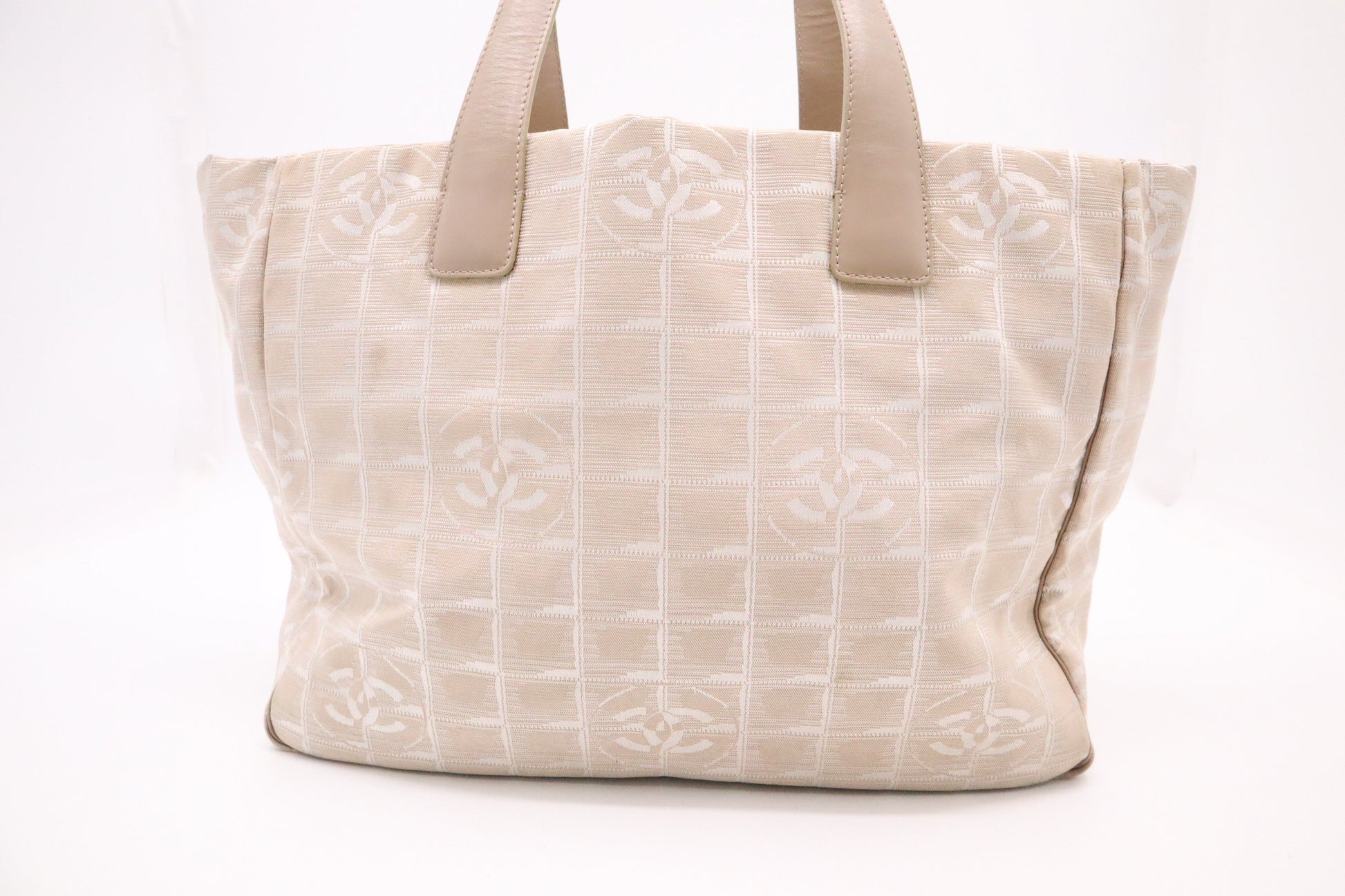 Chanel New Line Beige Canvas Travel Bag Line Canvas