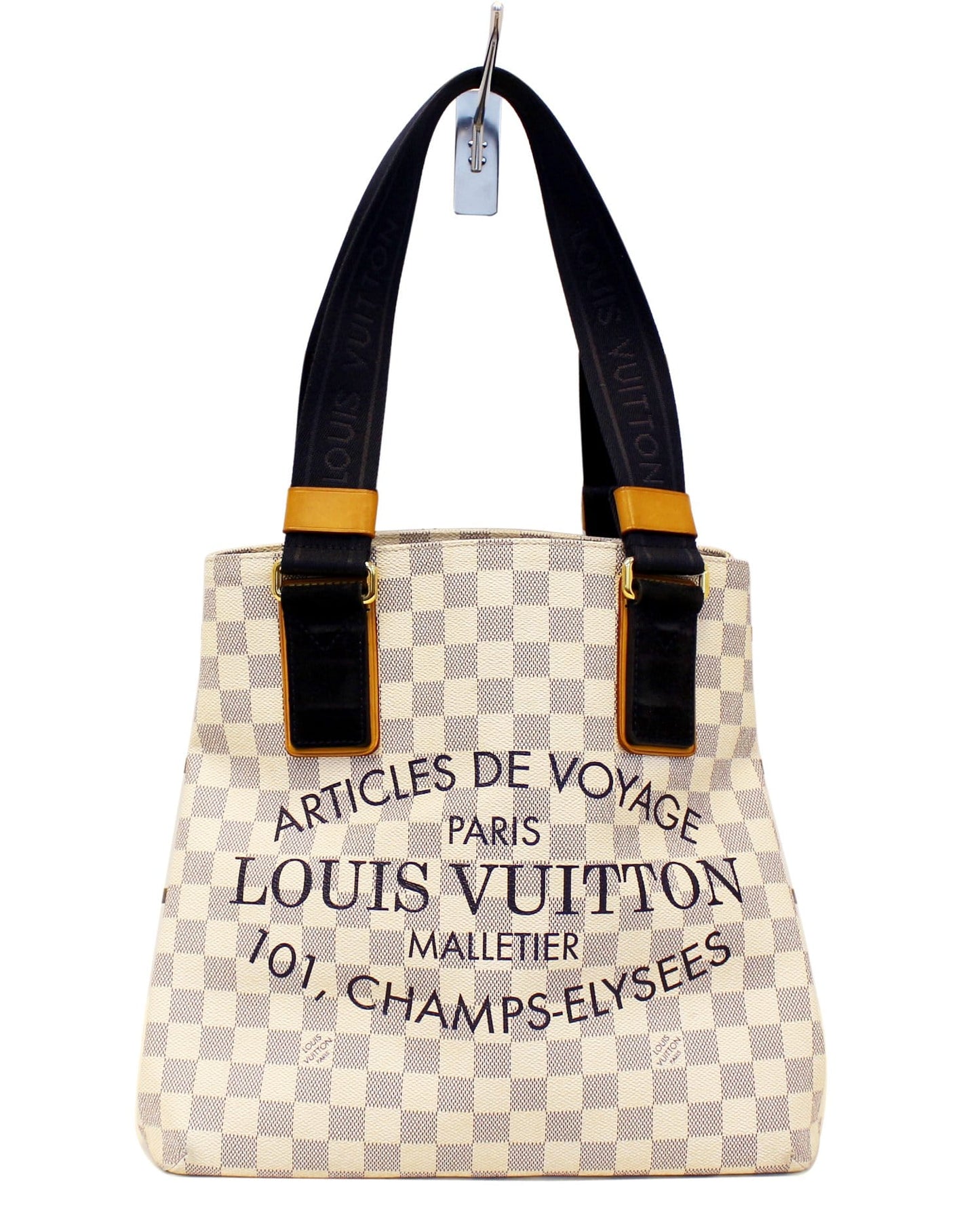 Louis Damier Azur Cabas Pm Beach Bag Canvas Shoulder Bag