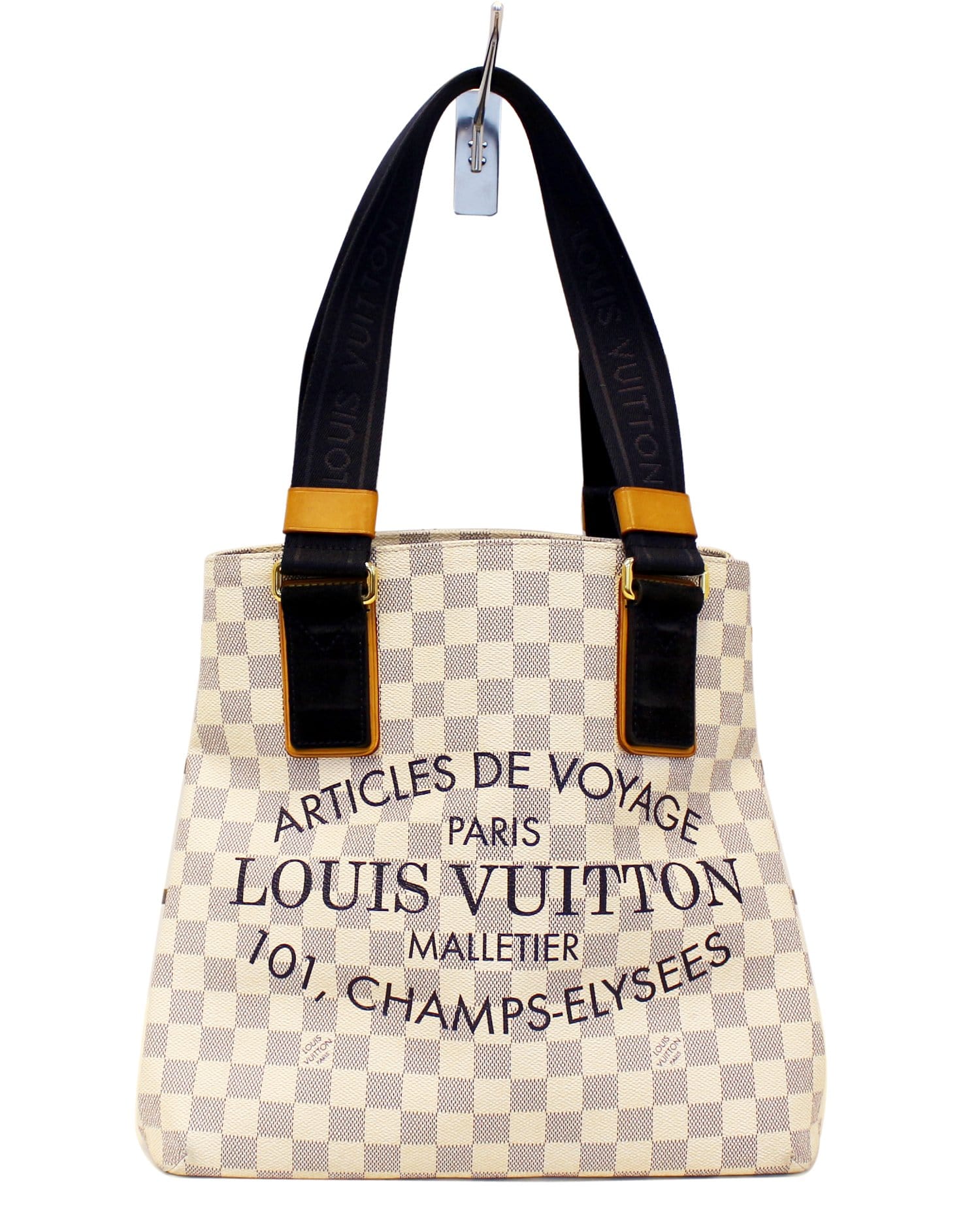 Louis Damier Azur Cabas Pm Beach Bag Canvas Shoulder Bag