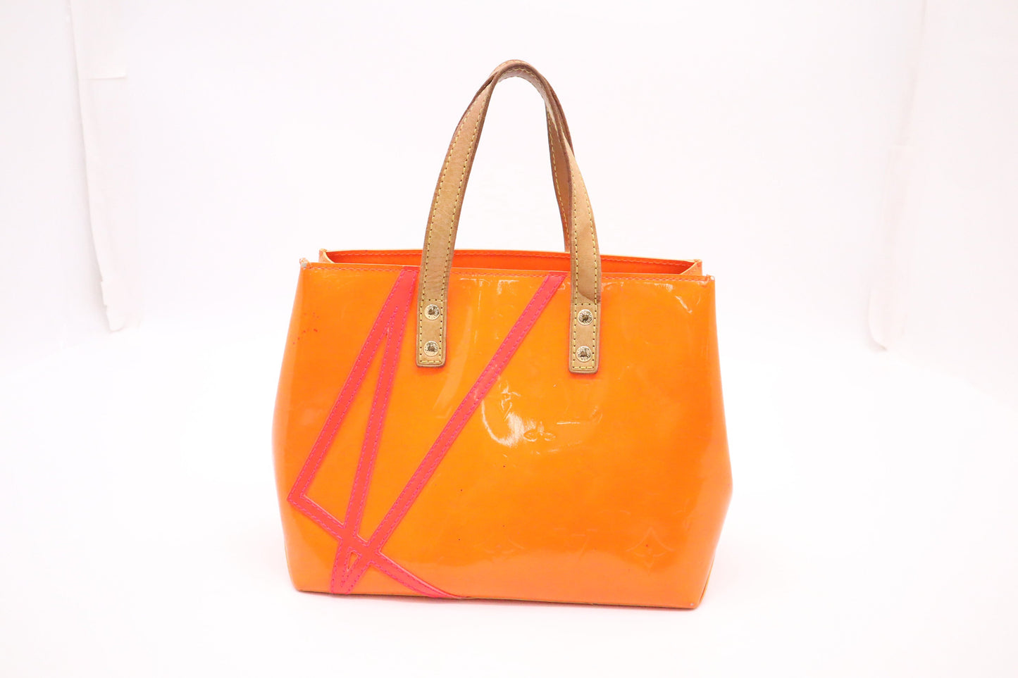 Louis Vuitton Reade Orange PM Vernis Handbag