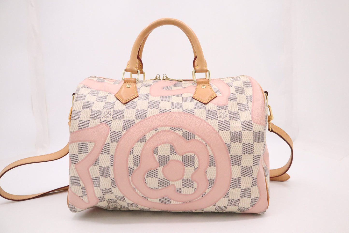 Louis Vuitton Speedy 30 Bandoulier Tahitienne Azur Canvas Damier Handbag