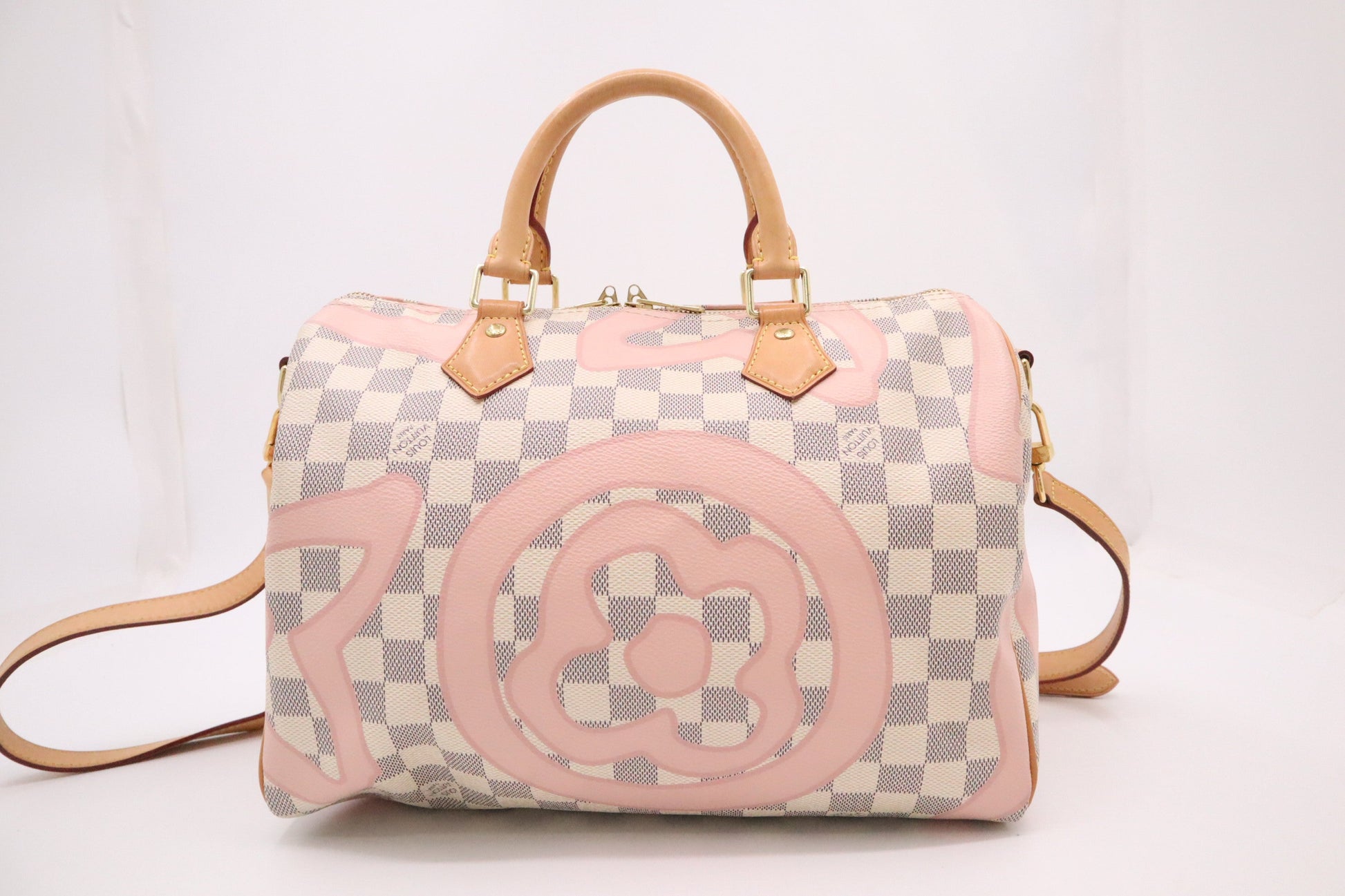 Louis Vuitton Speedy 30 Bandoulier Tahitienne Azur Canvas Damier Handbag
