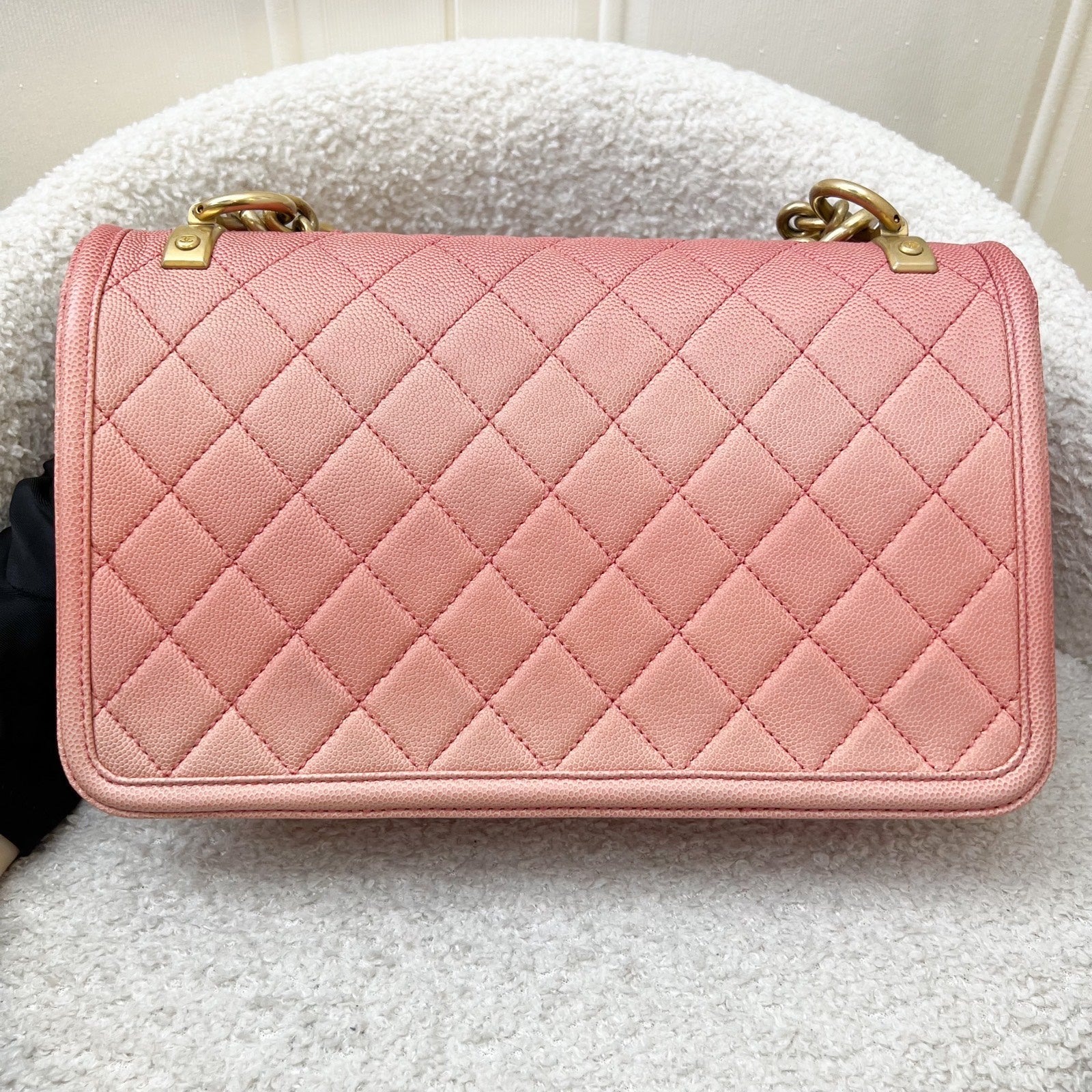 Chanel Seasonal Flap Bag in Ombre Pink and Orange Caviar and Aghw