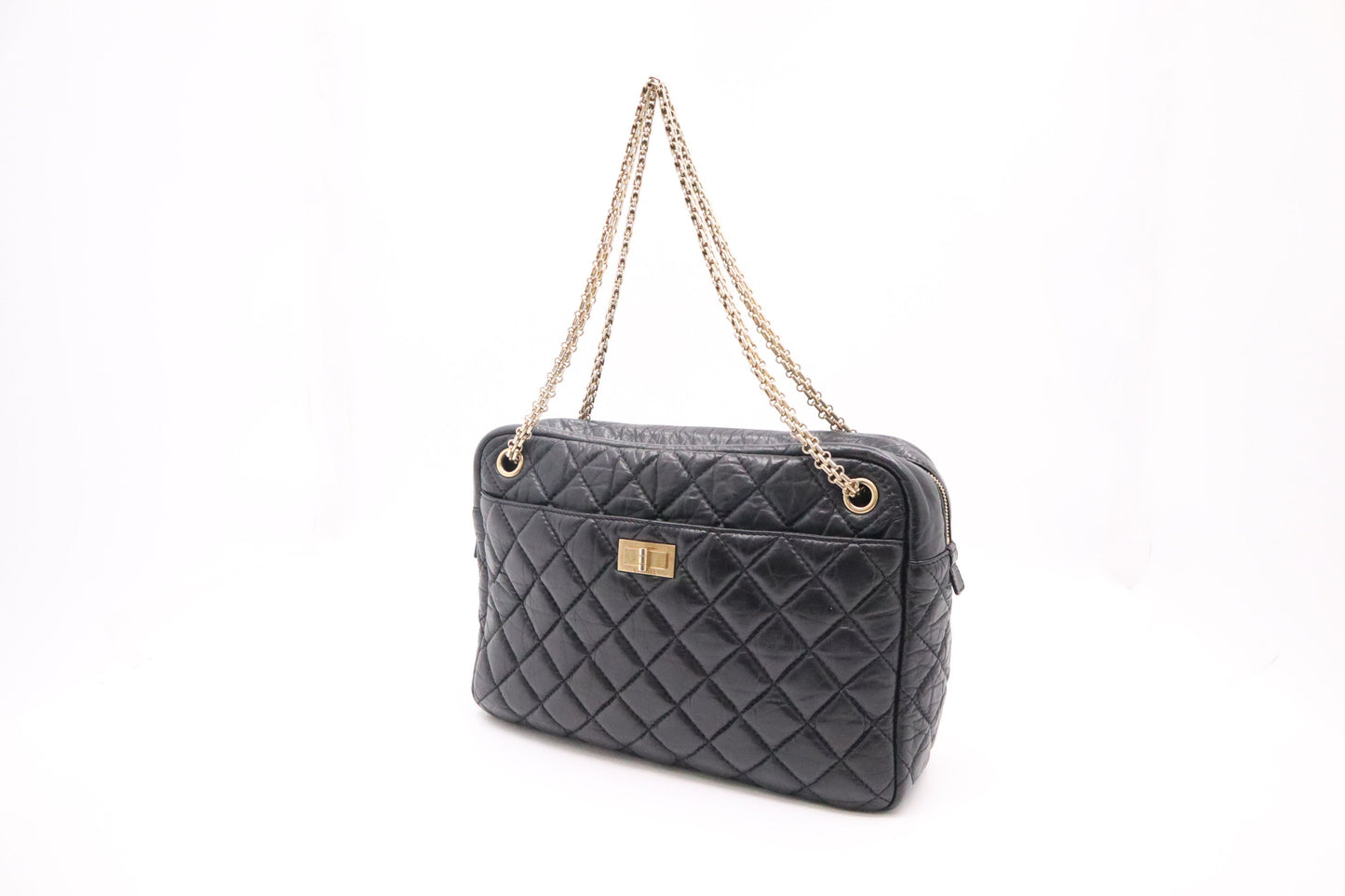 Chanel Reissue 2.55 Black Leather Shoulder Bag