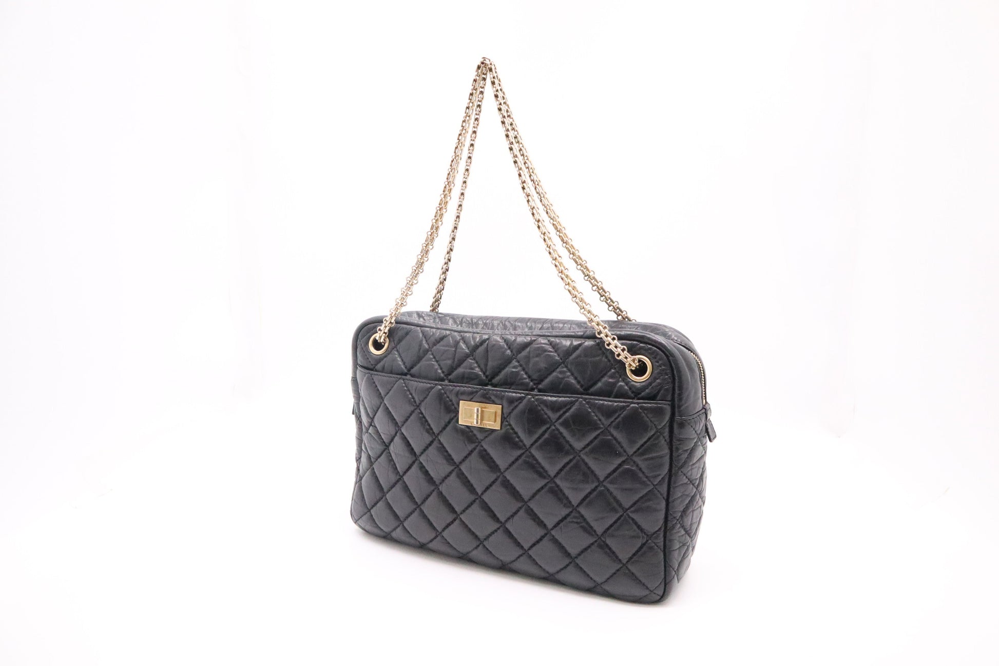 Chanel Reissue 2.55 Black Leather Shoulder Bag