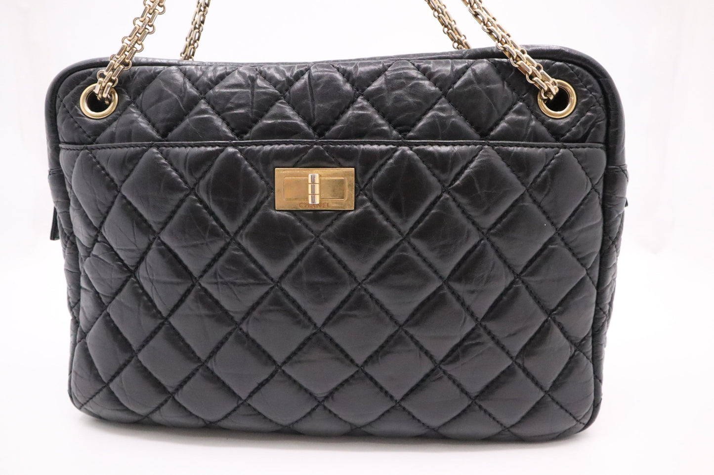 Chanel Reissue 2.55 Black Leather Shoulder Bag