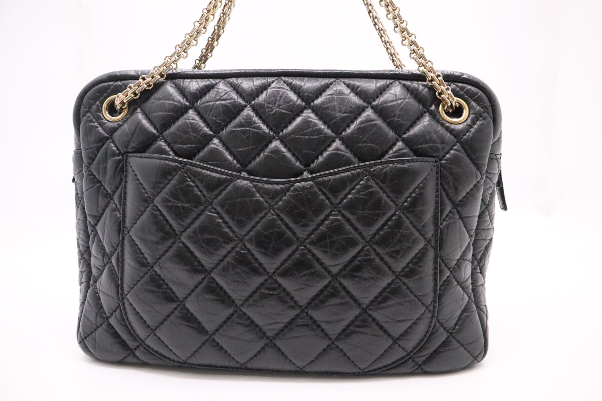 Chanel Reissue 2.55 Black Leather Shoulder Bag