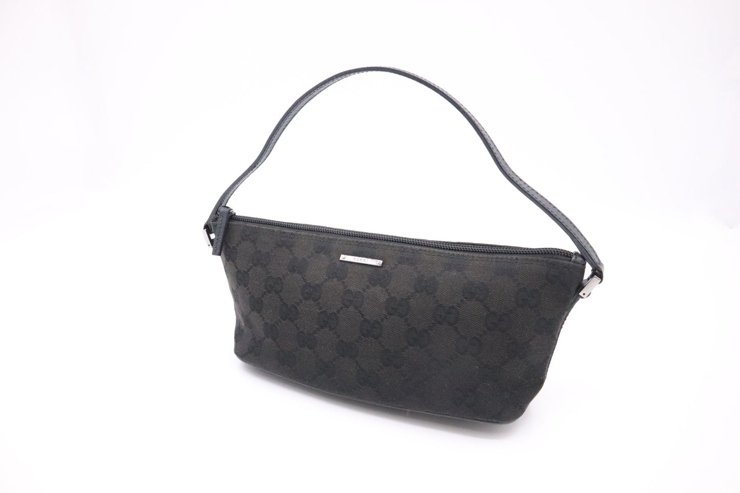 Gucci Boat Bag In Canvas Black Travel Bag